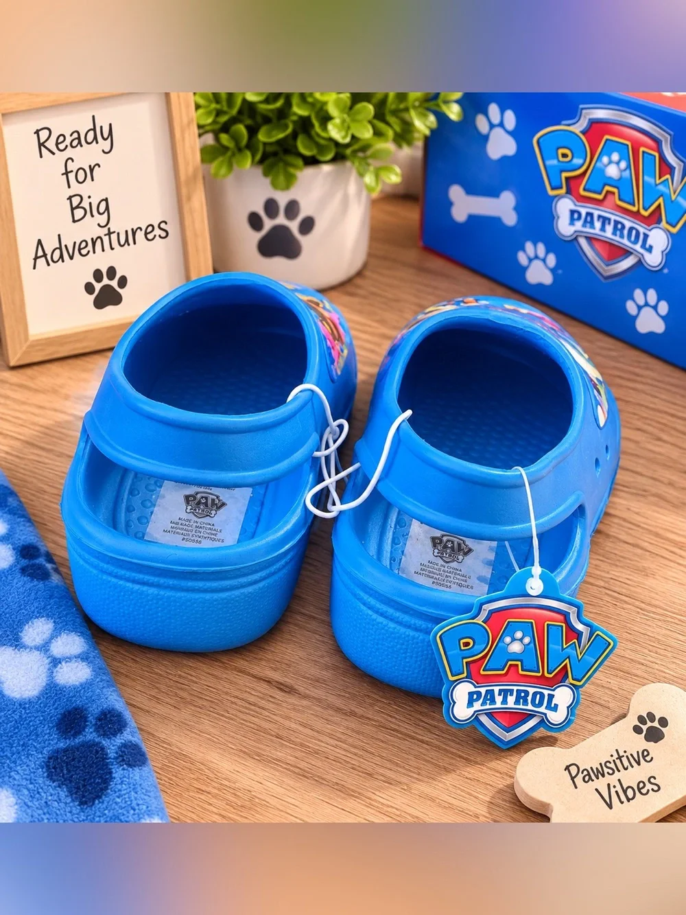 Paw Patrol Blue Kids Character Slip-On Clogs